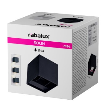 Aplica exterior Solin negru mat Rabalux 7396, 1xG9, IP54