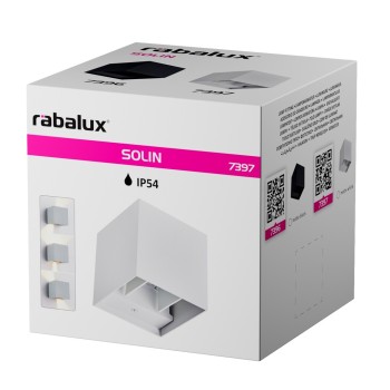 Aplica exterior Solin alb mat Rabalux 7397, 1xG9, IP54