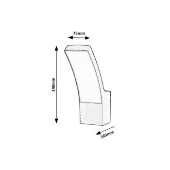 Aplica exterior LED Palanga antracit Rabalux 7504, 12W, IP44, 3000K