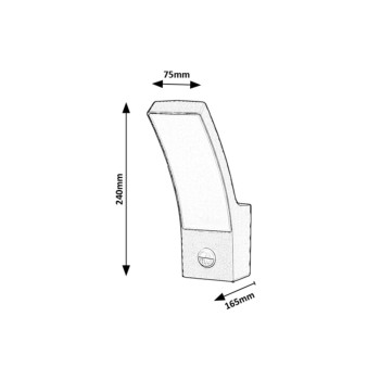 Aplica exterior LED Palanga antracit Rabalux 7505, 12W, IP44, 3000K