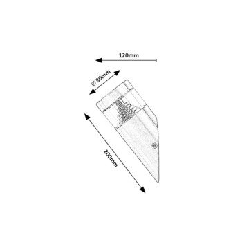 Aplica exterior LED Lisbon otel inoxidabil Rabalux 7826, 7W, IP54