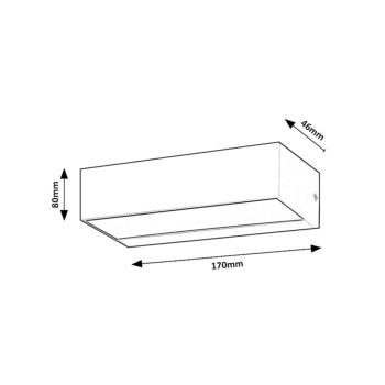 Aplica exterior LED Halden negru Rabalux 7935, 9W, IP65