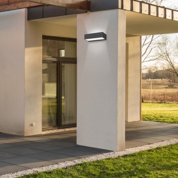 Aplica exterior LED Halden negru Rabalux 7935, 9W, IP65