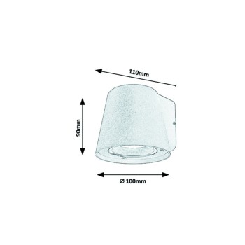 Aplica exterior Mandal alb mat Rabalux 7960, 1xGU10, IP54