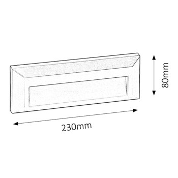 Aplica exterior LED Pueblo gri Rabalux 8011, 1.6W, IP65