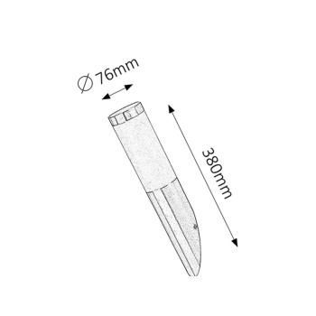 Aplica exterior Inox torch crom satin Rabalux 8261, 1xE27, IP44