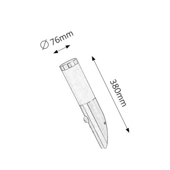 Aplica exterior Inox torch crom satin Rabalux 8266, 1xE27, IP44