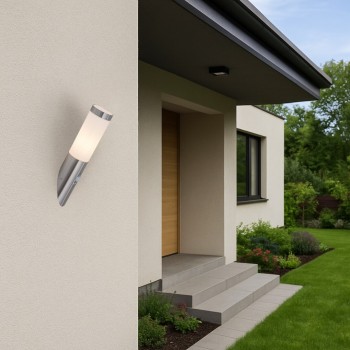 Aplica exterior Inox torch crom satin Rabalux 8266, 1xE27, IP44