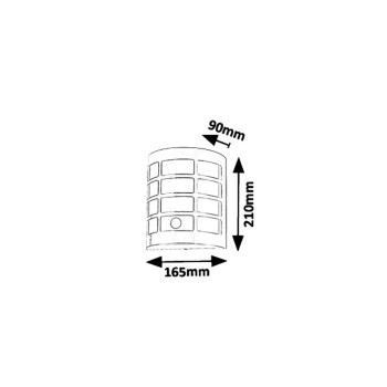 Aplica exterior Sevilla crom satin Rabalux 8800, 1xE27, IP44