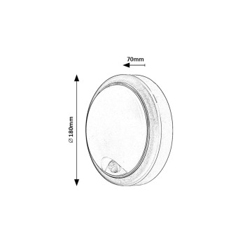 Aplica exterior LED Hitura alb Rabalux 77029, 15W, IP54