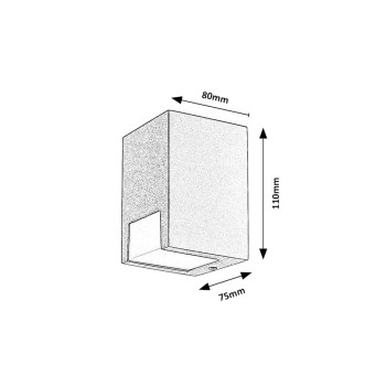 Aplica exterior Cernon negru Rabalux 77054, 1xGU10, IP44