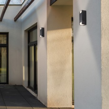 Aplica exterior Cernon negru Rabalux 77055, 2xGU10, IP44