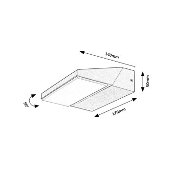 Aplica exterior LED Senica negru Rabalux 77064, 13W, IP65