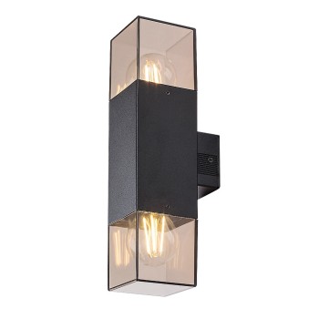 Aplica exterior Loanda negru Rabalux 77081, 2xE27, IP44