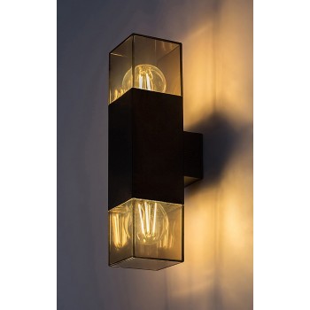 Aplica exterior Loanda negru Rabalux 77081, 2xE27, IP44