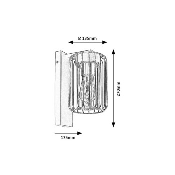 Aplica exterior Tarpa negru Rabalux 77106, 1xE27, IP44
