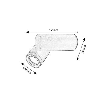 Aplica exterior Enol negru Rabalux 77110, 1xGU10, IP44