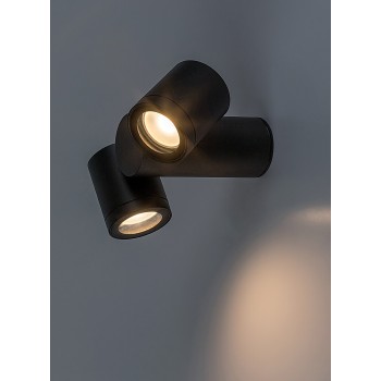 Aplica exterior Enol negru Rabalux 77111, 2xGU10, IP44