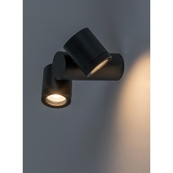 Aplica exterior Enol negru Rabalux 77111, 2xGU10, IP44
