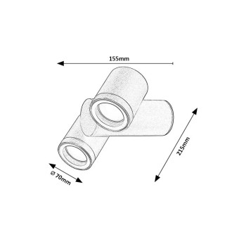 Aplica exterior Enol negru Rabalux 77111, 2xGU10, IP44