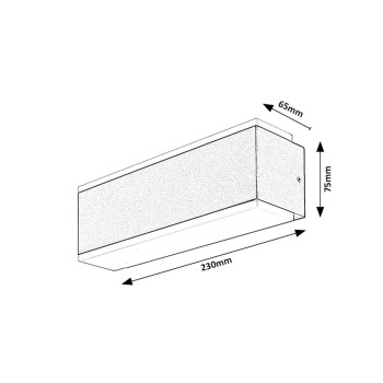 Aplica exterior LED Mataro negru Rabalux 77114, 12W, IP54
