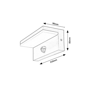 Aplica exterior LED Zaragoza alb Rabalux 77116, 9W, IP54