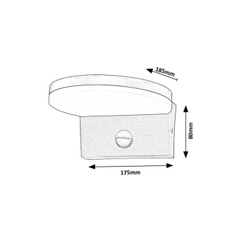Aplica exterior LED Batida alb Rabalux 77120, 9W, IP54, 2700.4K