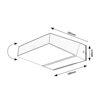 Aplica exterior LED Laxa negru Rabalux 77121, 14W, IP54