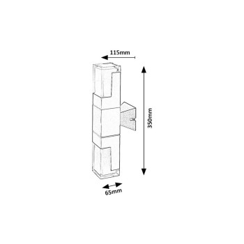 Aplica exterior LED Darvas negru Rabalux 77127, 12W, IP54