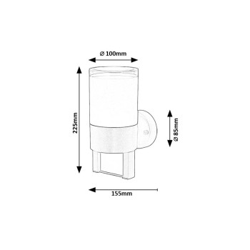 Aplica exterior LED Leitha negru Rabalux 77130, 12W, IP44