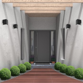 Aplica exterior LED Urfa negru Rabalux 77156, 9W, IP65