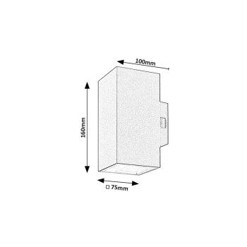 Aplica exterior LED Urfa negru Rabalux 77157, 18W, IP65