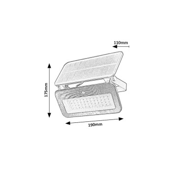 Aplica exterior LED Tarcal negru Rabalux 77160, 8W, IP65