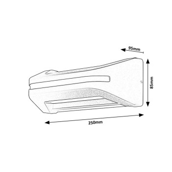 Aplica exterior LED Kobarid negru Rabalux 77174, 20W, IP54