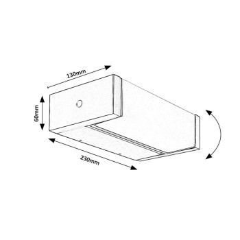 Aplica exterior LED Cubbington negru Rabalux 77185, 18W, IP54