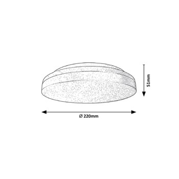 Plafoniera exterior LED Zenon alb Rabalux 2697, 18W, IP54, 3000K