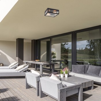 Plafoniera exterior Zaton negru mat Rabalux 7070, 2xE27, IP23