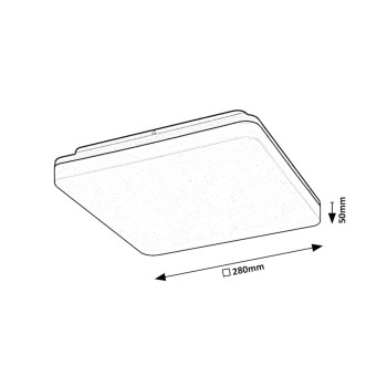 Plafoniera exterior LED Pernik negru Rabalux 7250, 24W, IP54