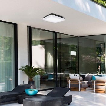 Plafoniera exterior LED Pernik negru Rabalux 7250, 24W, IP54