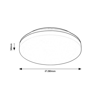 Plafoniera exterior LED Pernik negru Rabalux 7265, 24W, IP54