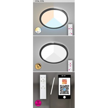 Plafoniera exterior LED Inverness negru Rabalux 7774, 15W, IP44
