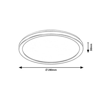 Plafoniera exterior LED Inverness negru Rabalux 7774, 15W, IP44