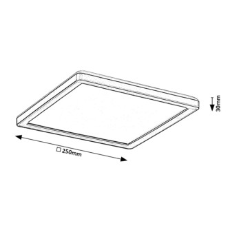 Plafoniera exterior LED Inverness negru Rabalux 7775, 15W, IP44