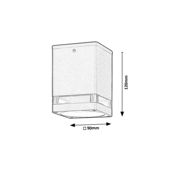 Plafoniera exterior Zombor antracit Rabalux 7818, 1xGU10, IP54