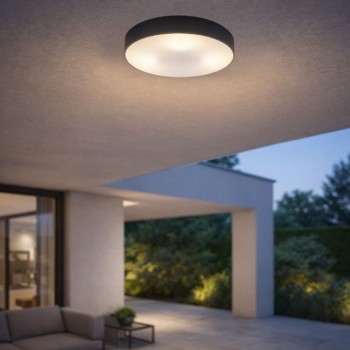 Plafoniera exterior Dolen negru Rabalux 75066, 3xE27, IP43