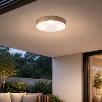 Plafoniera exterior Dolen gri-bej Rabalux 75068, 3xE27, IP43