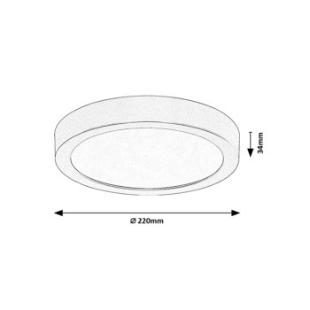 Plafoniera exterior LED Shaun Plus negru Rabalux 75075, 24W, IP44