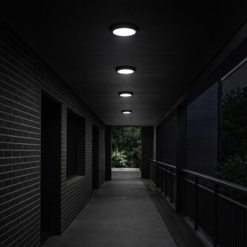 Plafoniera exterior LED Shaun Plus negru Rabalux 75075, 24W, IP44