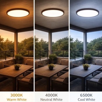 Plafoniera exterior LED Lautrec maro Rabalux 75083, 24W, IP44