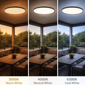 Plafoniera exterior LED Lautrec antracit Rabalux 75084, 24W, IP44